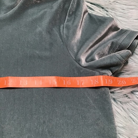 Madewell Light Teal Velvet Mockneck Top size S - Picture 6 of 8